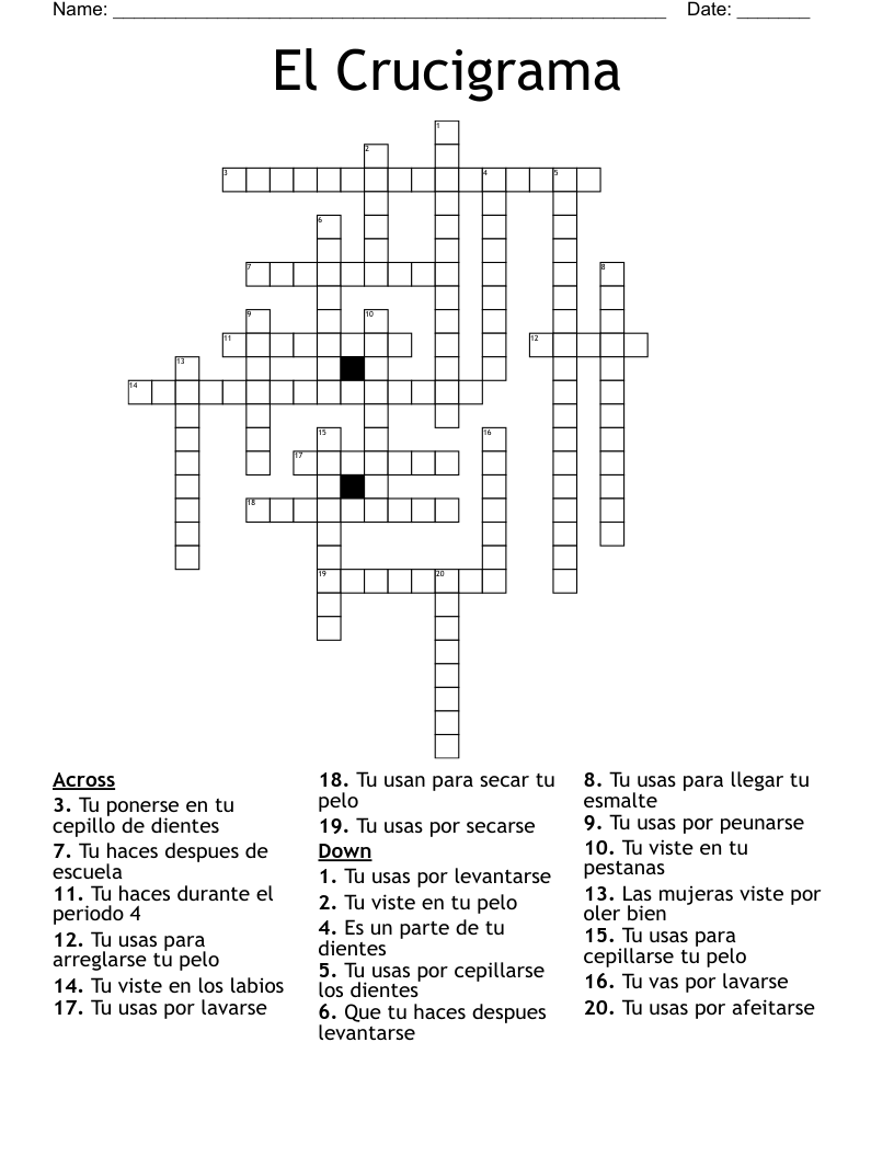 El Crucigrama Crossword