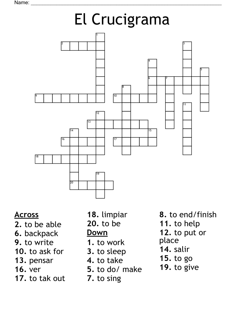 El Crucigrama Crossword