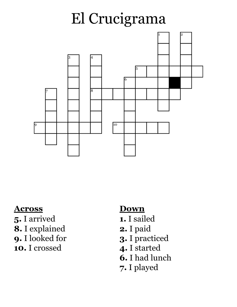 El Crucigrama Crossword