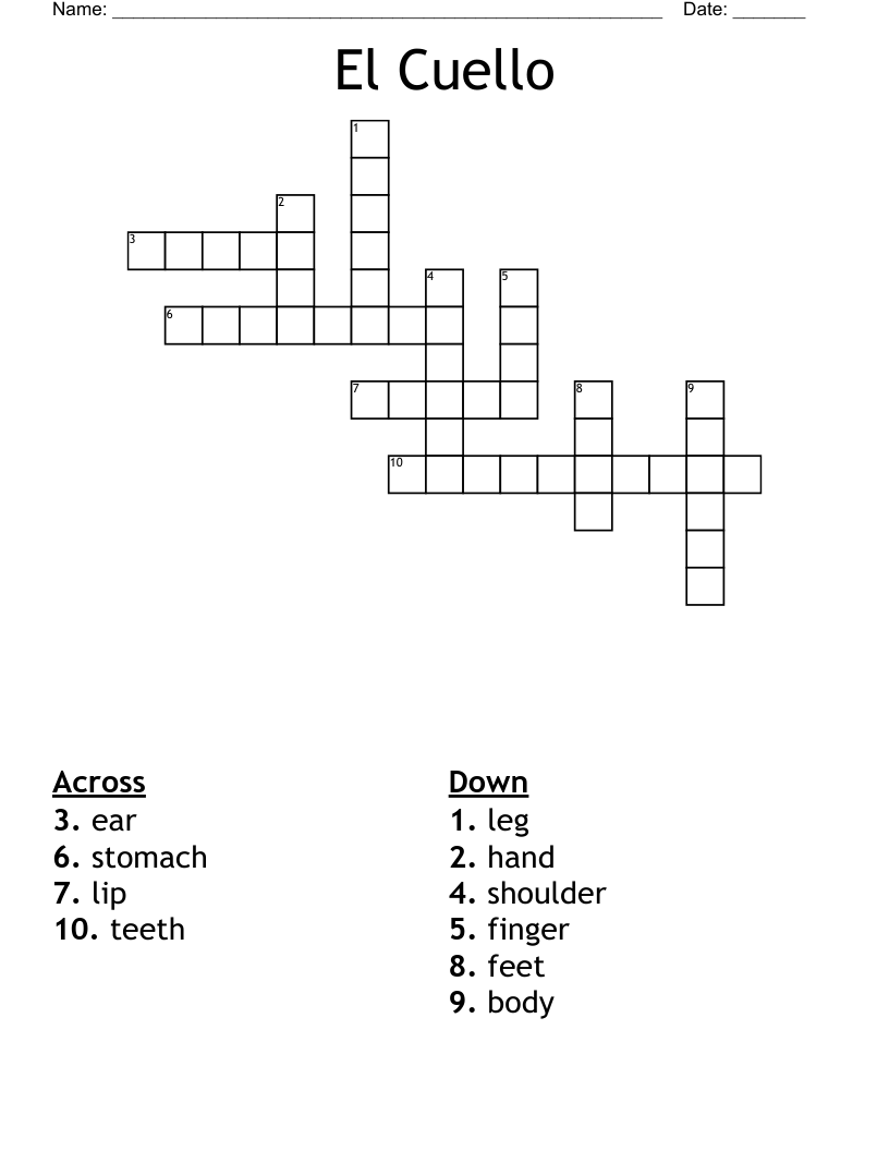 El Cuello Crossword