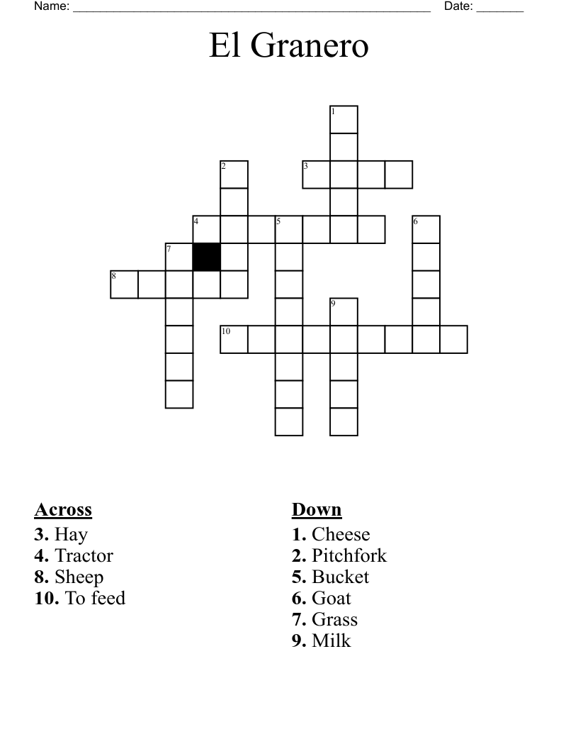 El Granero Crossword