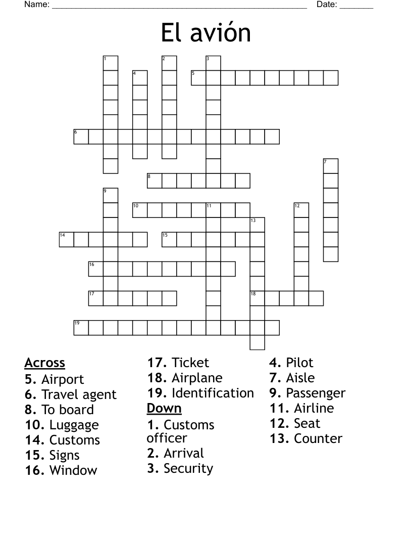 El avión Crossword