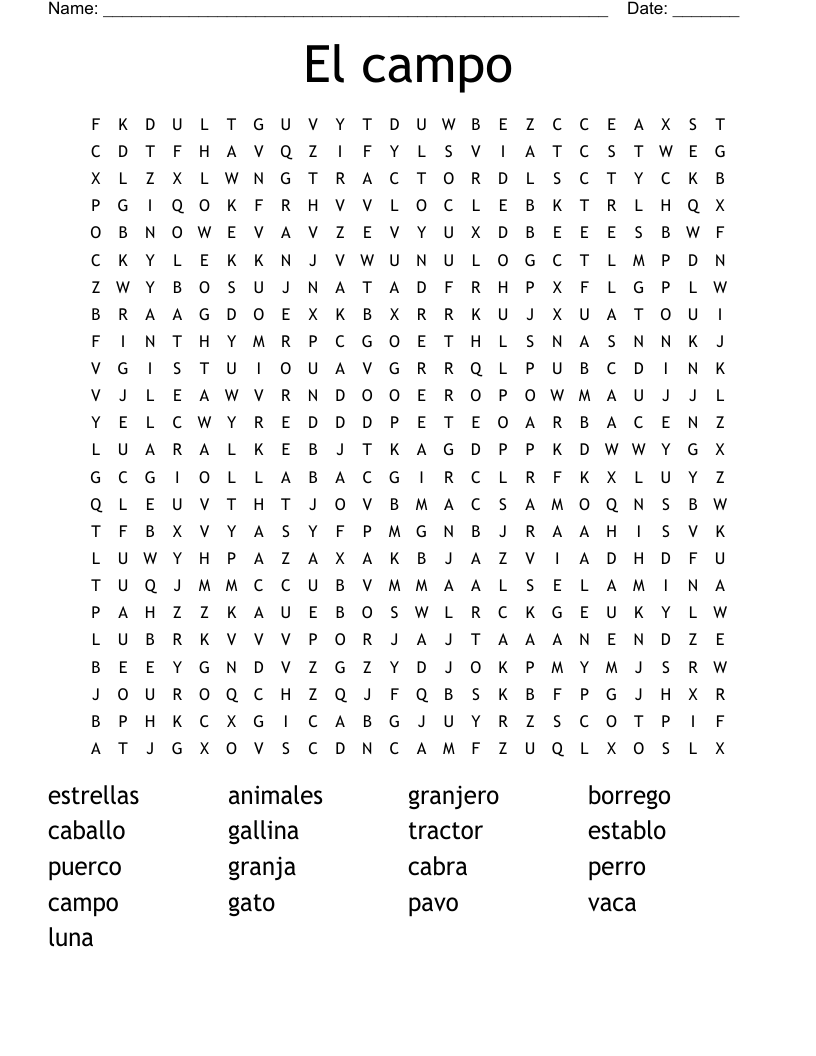 El campo Word Search