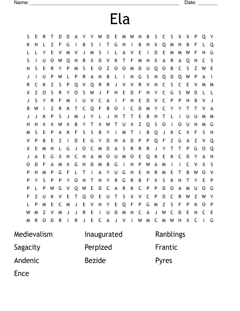 Ela Word Search