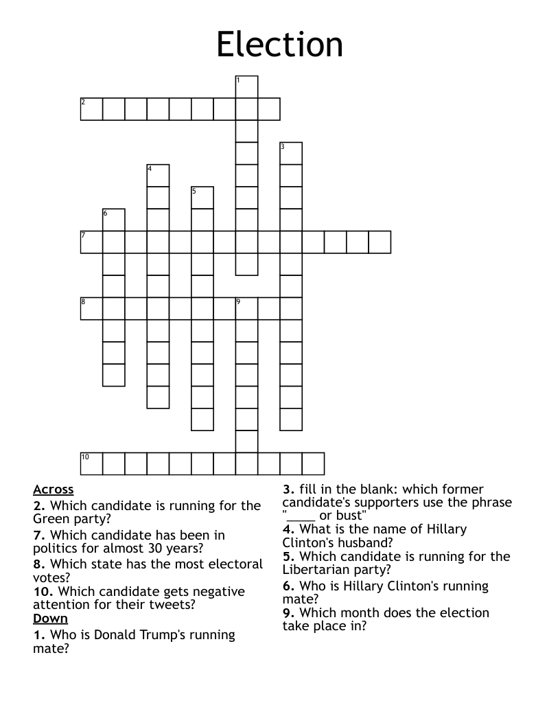 Election Crossword