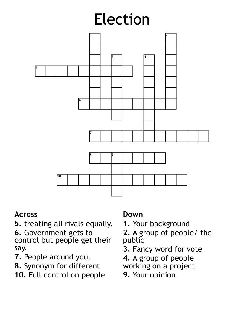 Election  Crossword