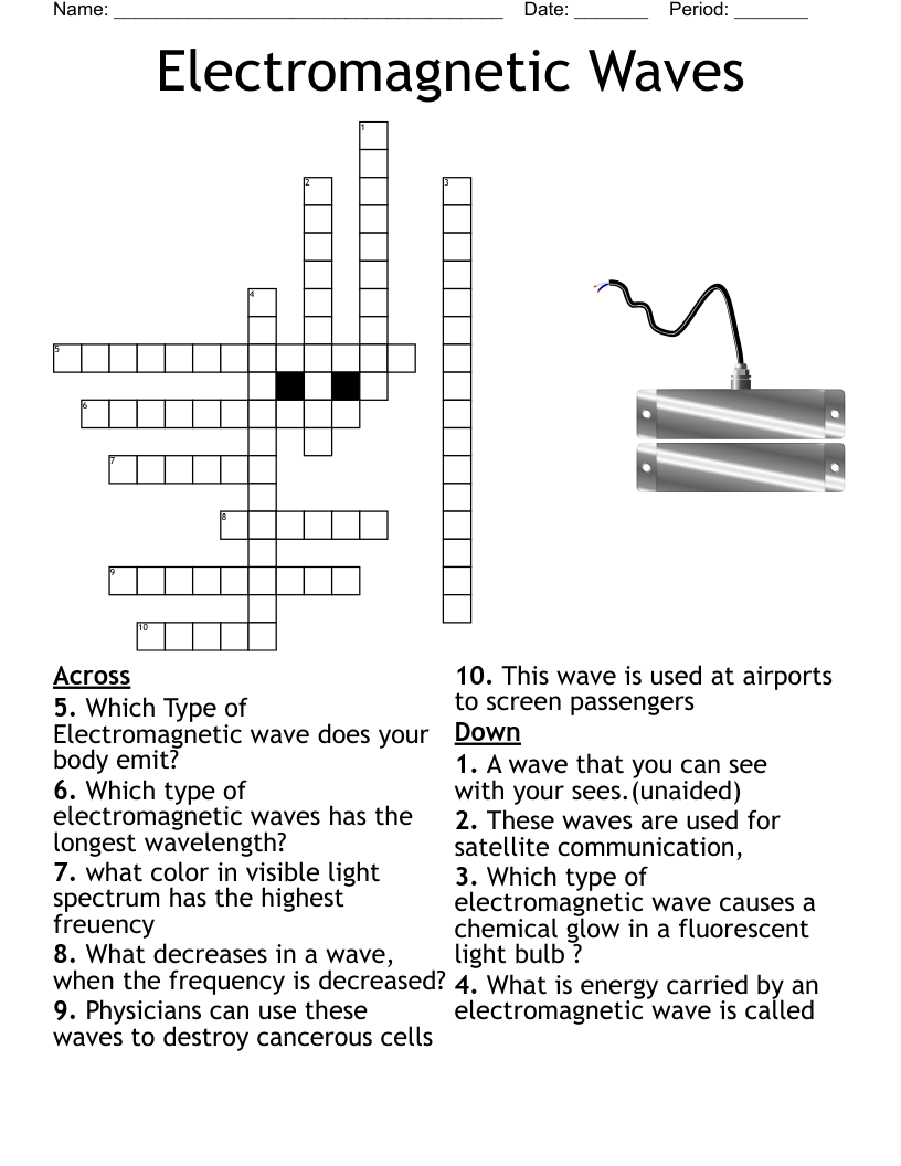 Electromagnetic Waves Crossword