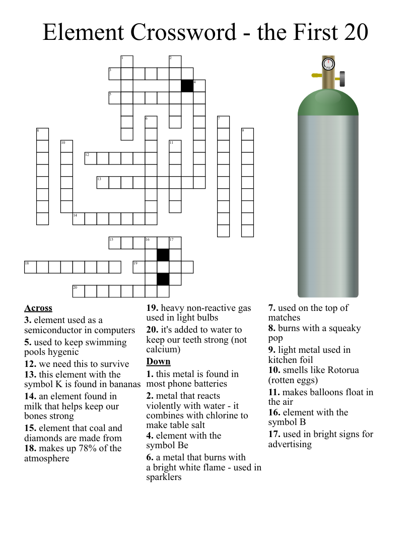 Element Crossword - the First 20