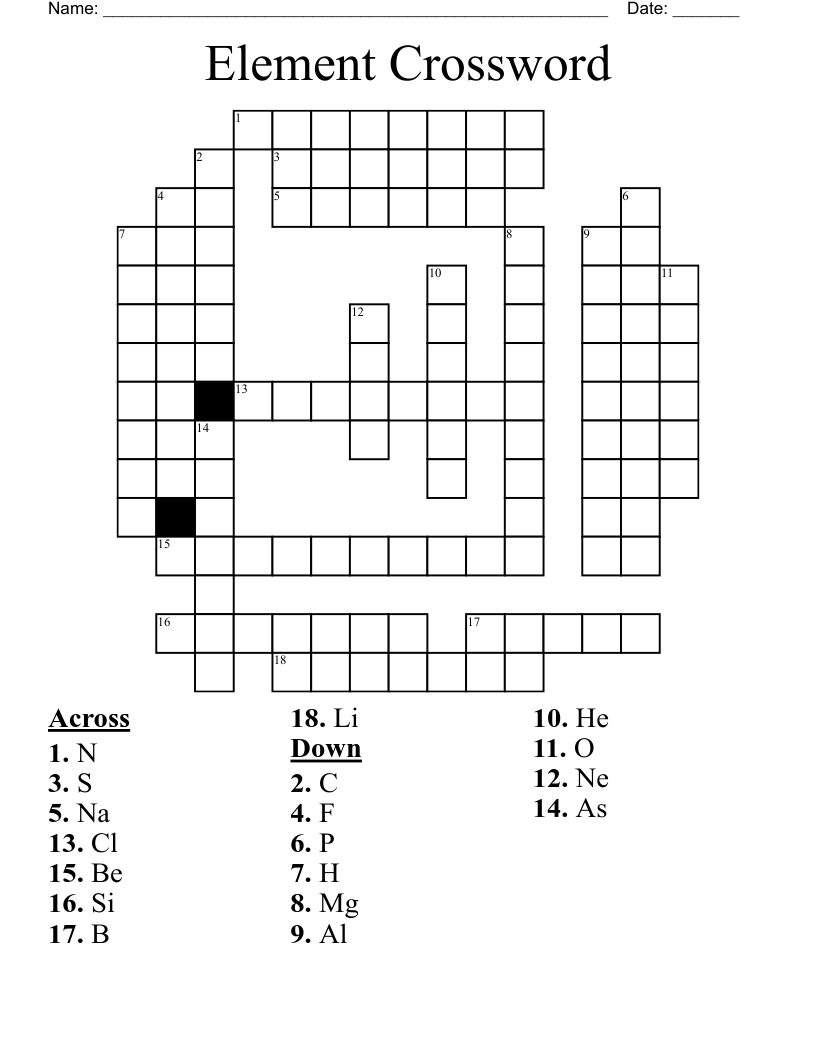 Element  Crossword