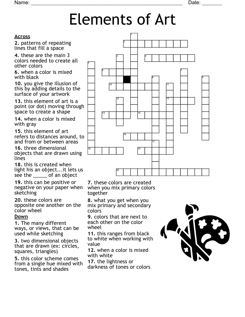 Elements of Art Crossword