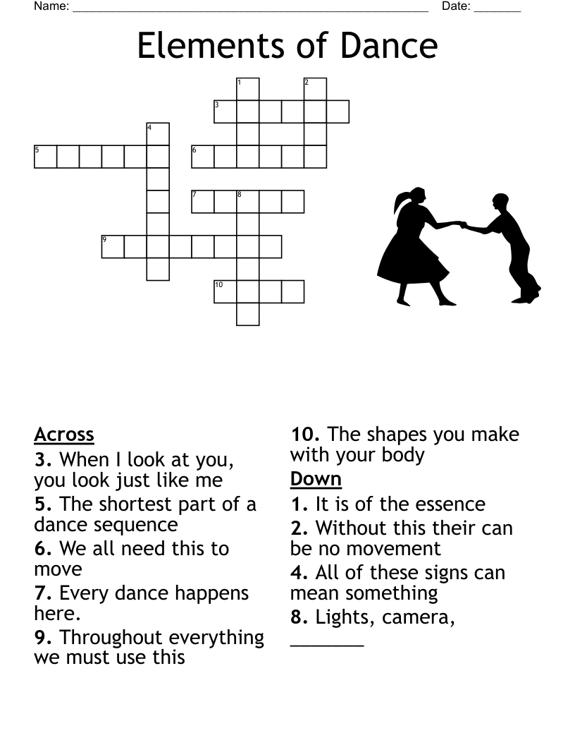 Elements of Dance Crossword