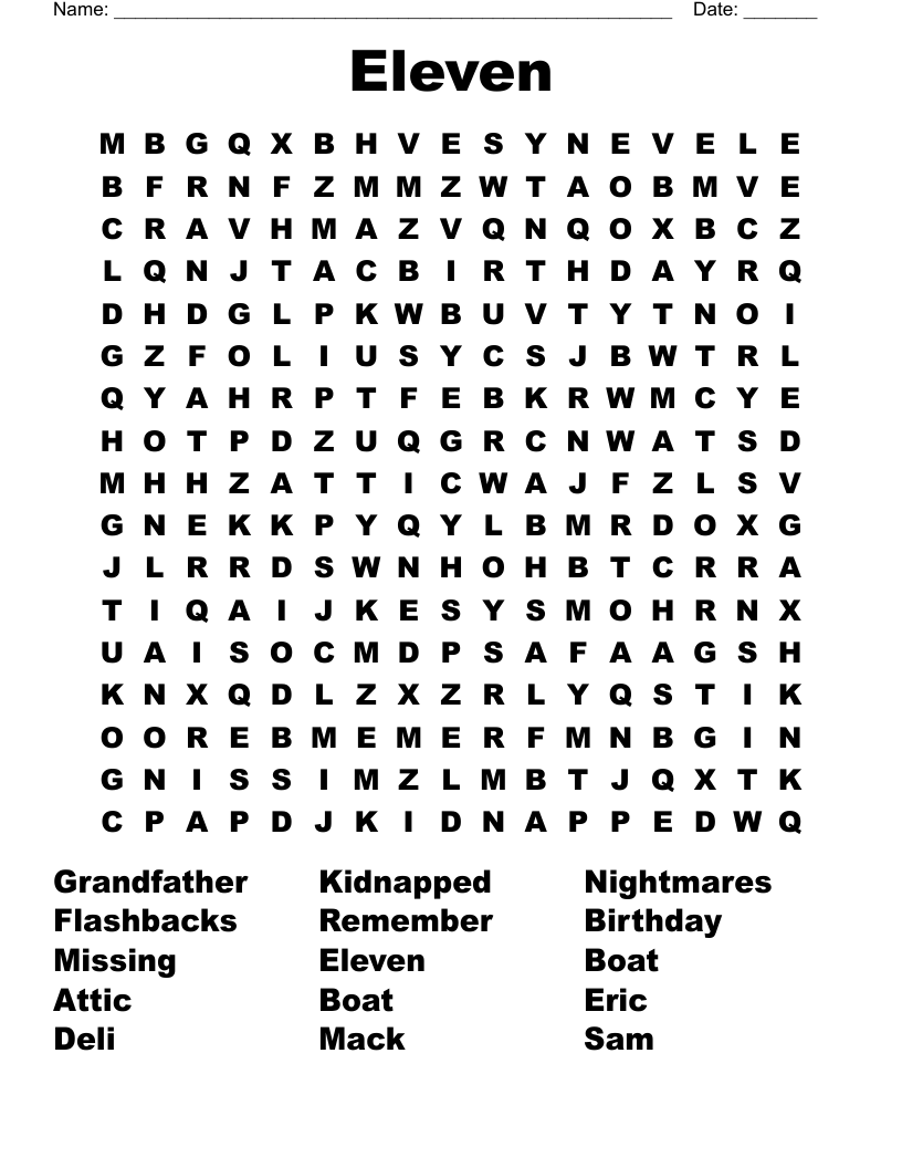 Eleven  Word Search