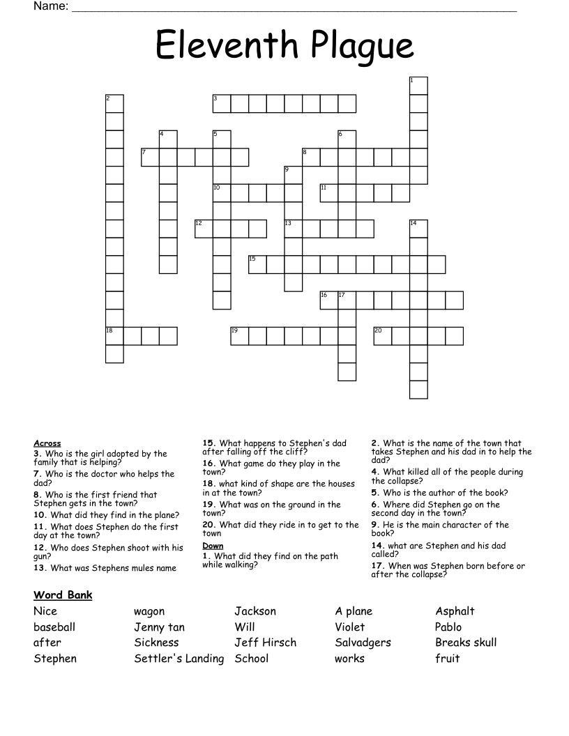 Eleventh Plague Crossword