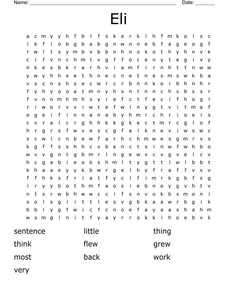 Eli Word Search