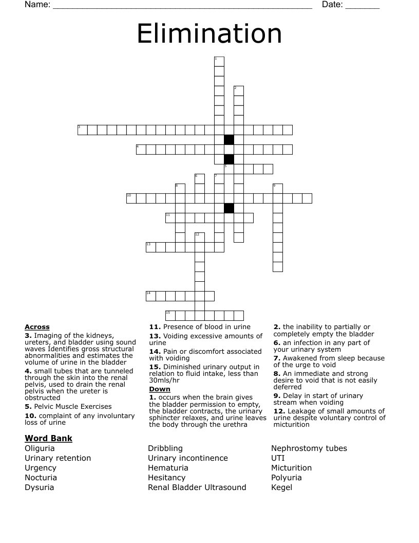 Elimination Crossword
