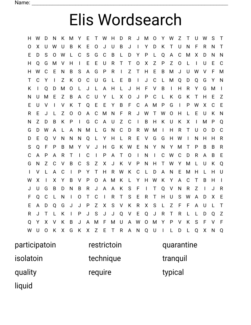 Elis Wordsearch
