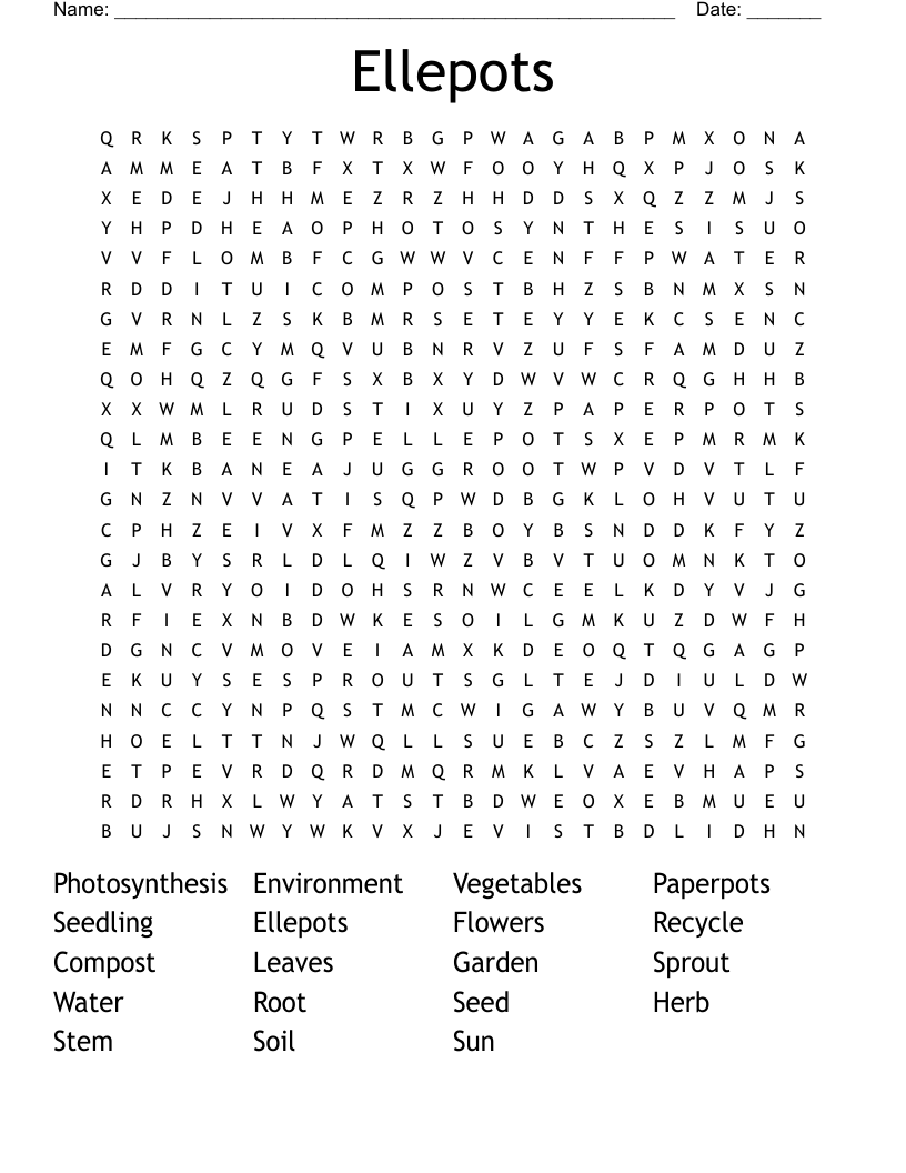 Ellepots Word Search