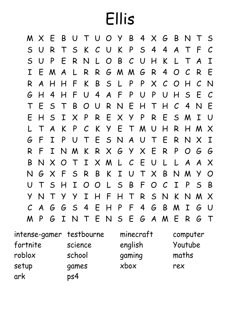 Ellis Word Search