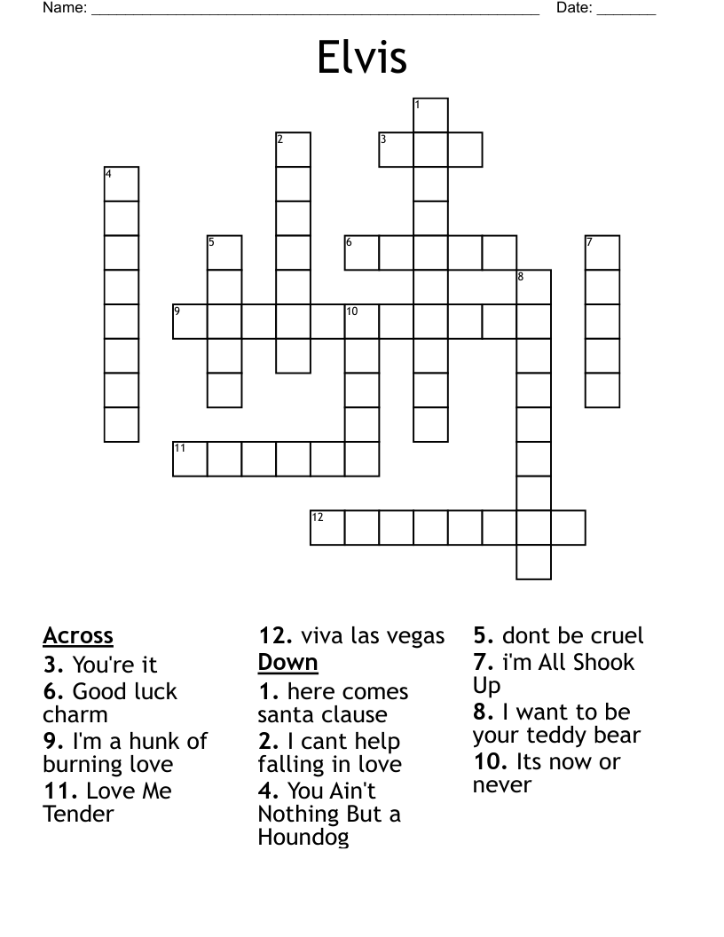 Elvis Crossword