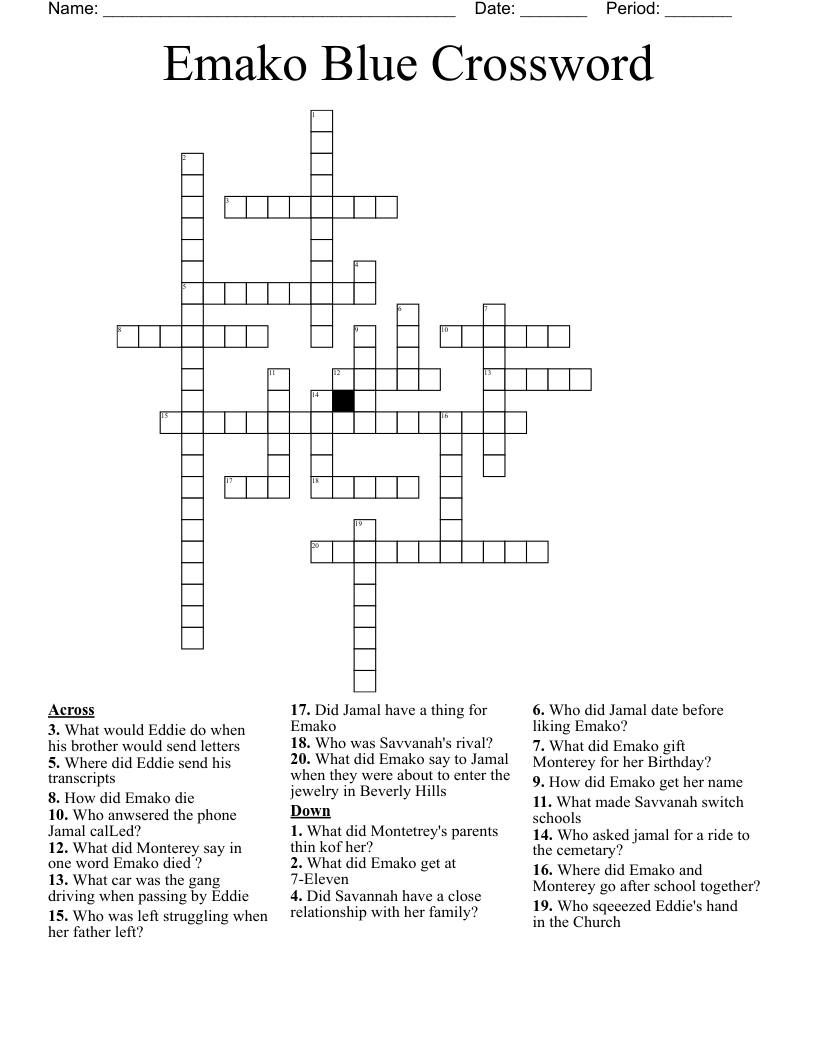 Emako Blue Crossword