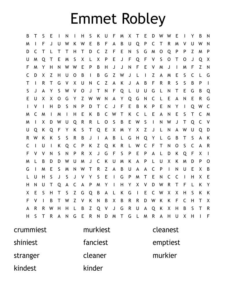 Emmet Robley Word Search