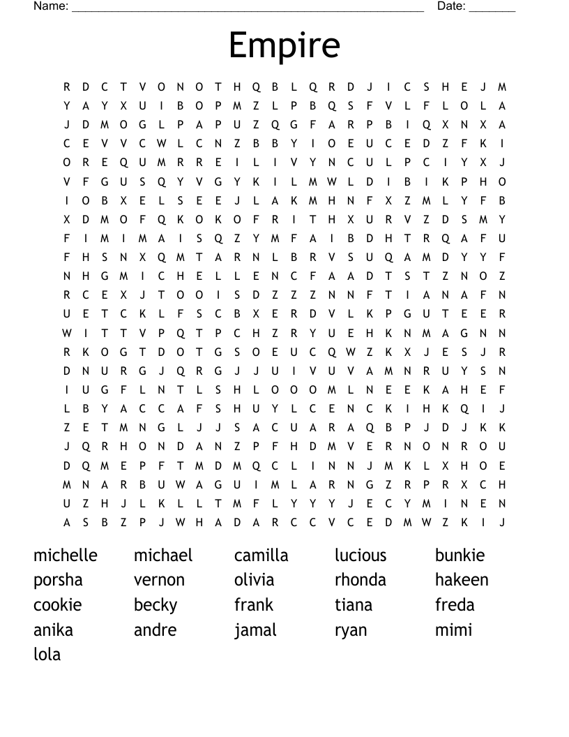 Empire Word Search