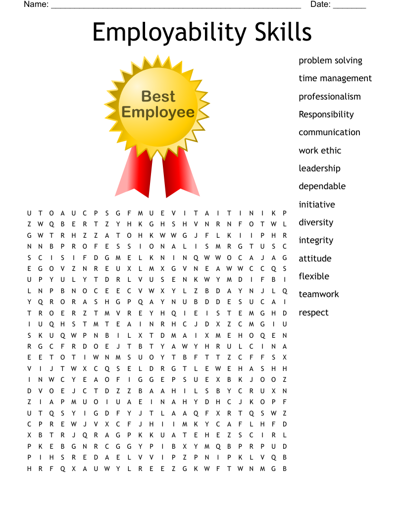 Employability Skills  Word Search
