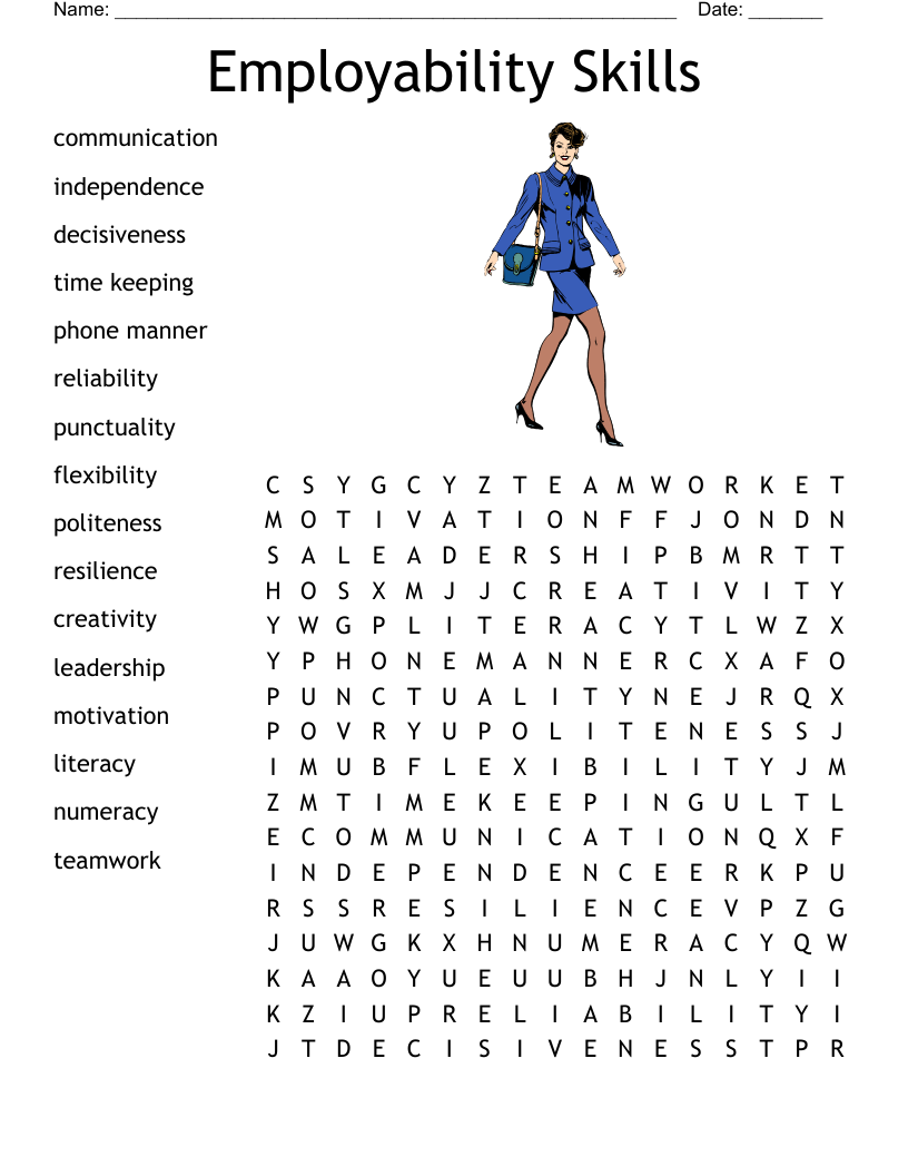 Employability Skills Word Search