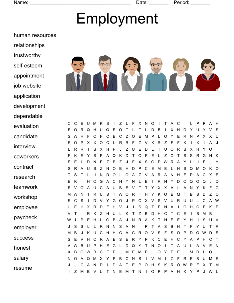 Employment Word Search