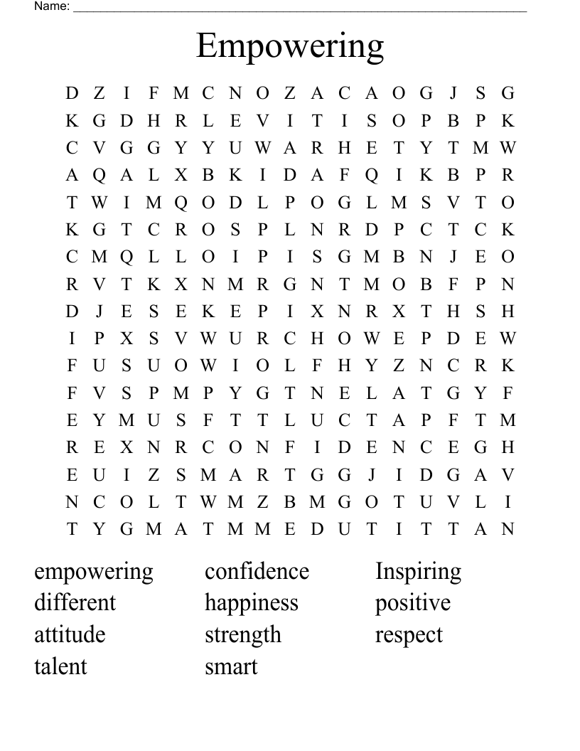 Empowering  Word Search