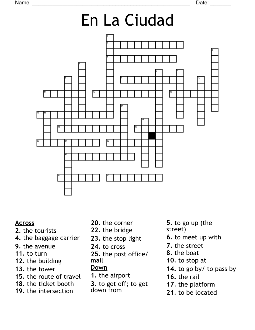 En La Ciudad Crossword