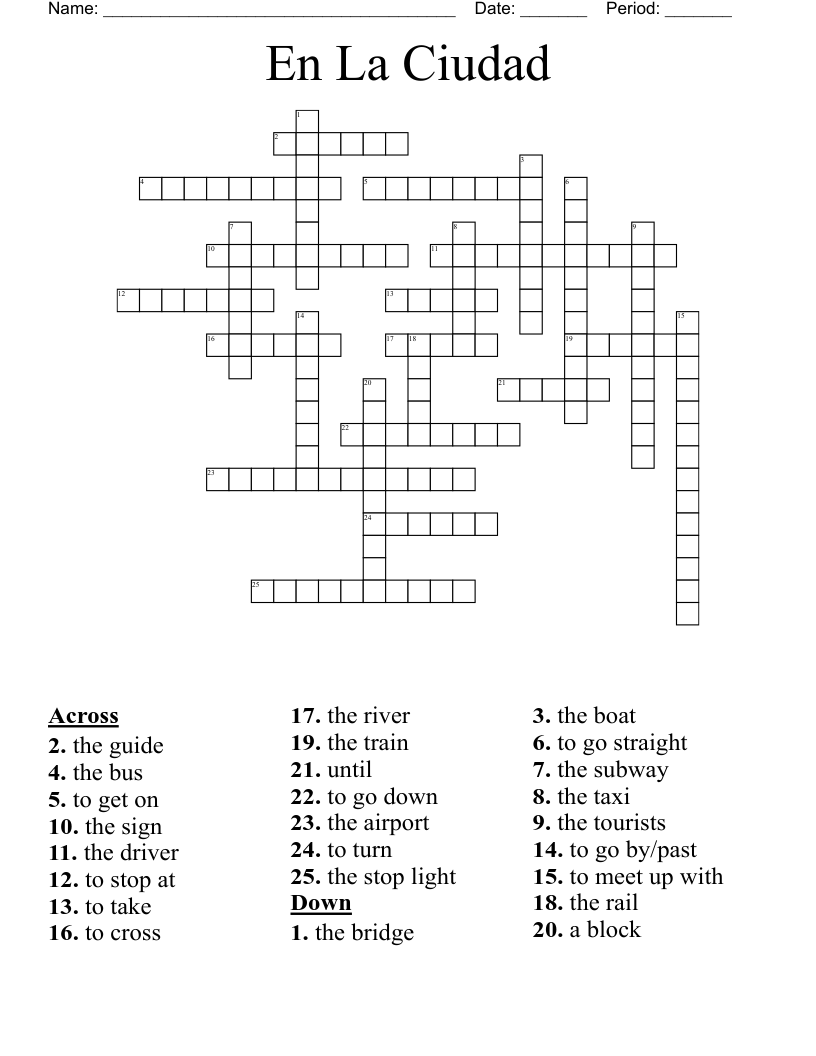 En La Ciudad Crossword