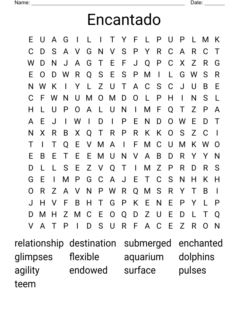 Encantado Word Search