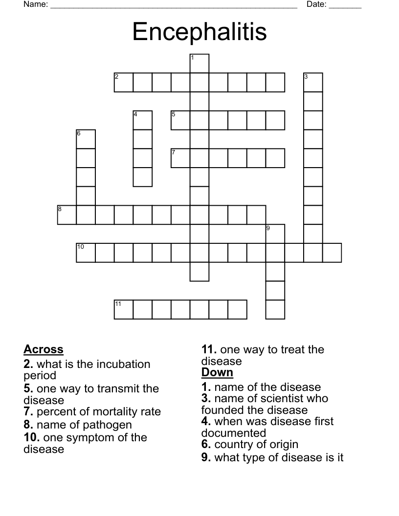 Encephalitis  Crossword