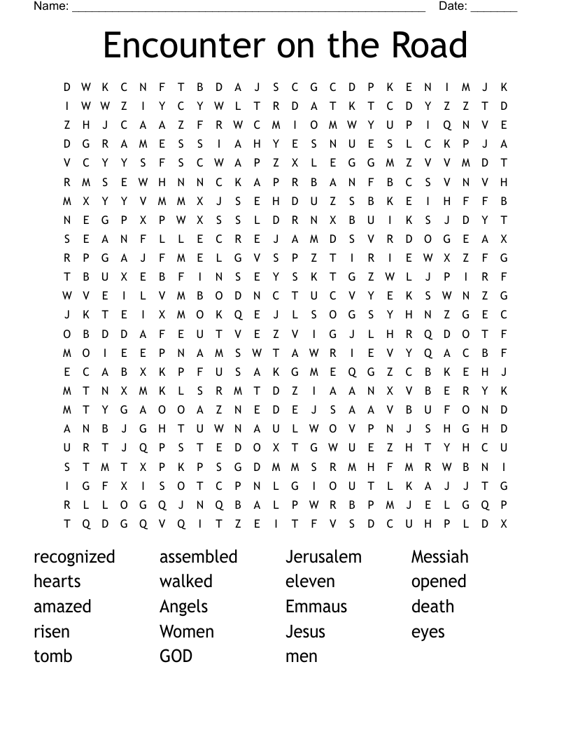 Encounter on the Road    Word Search