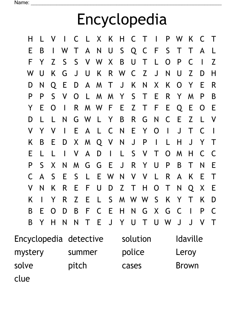 Encyclopedia Word Search
