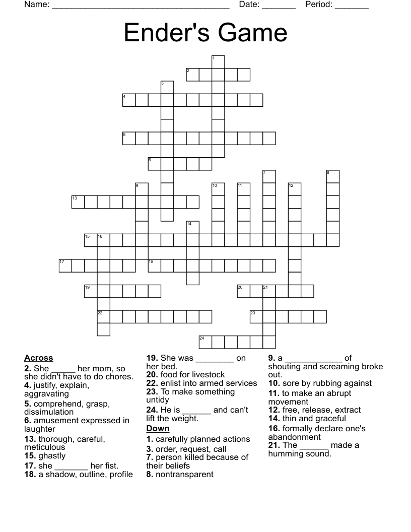 Ender's Game Crossword