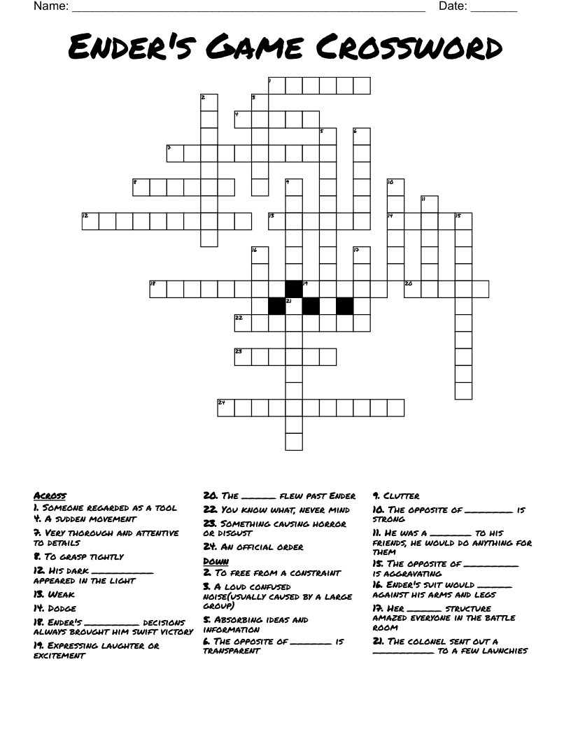 Ender's Game Crossword