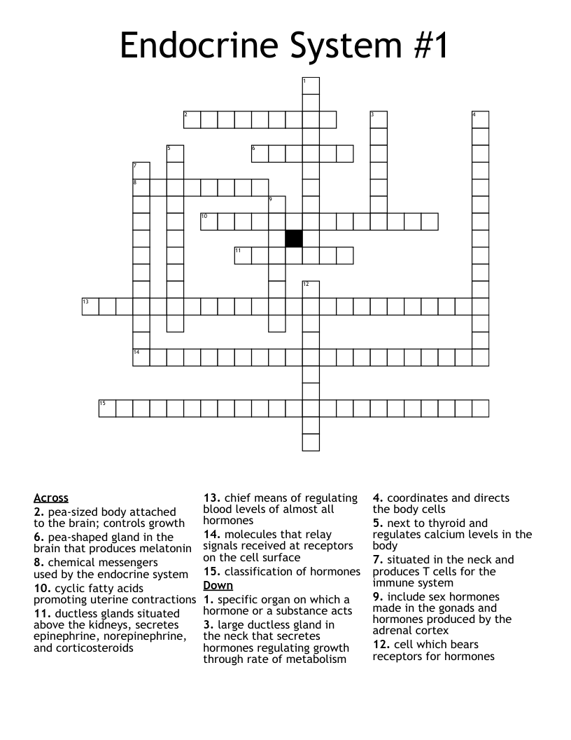 Endocrine System #1 Crossword