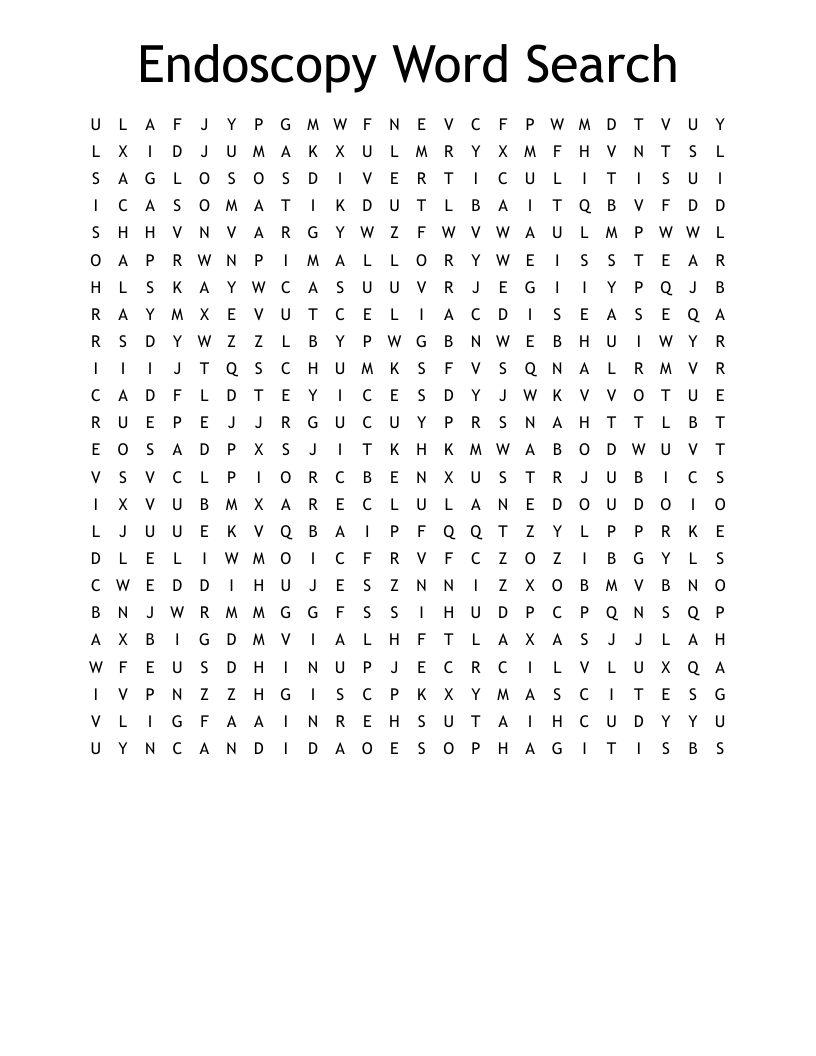 Endoscopy Word Search