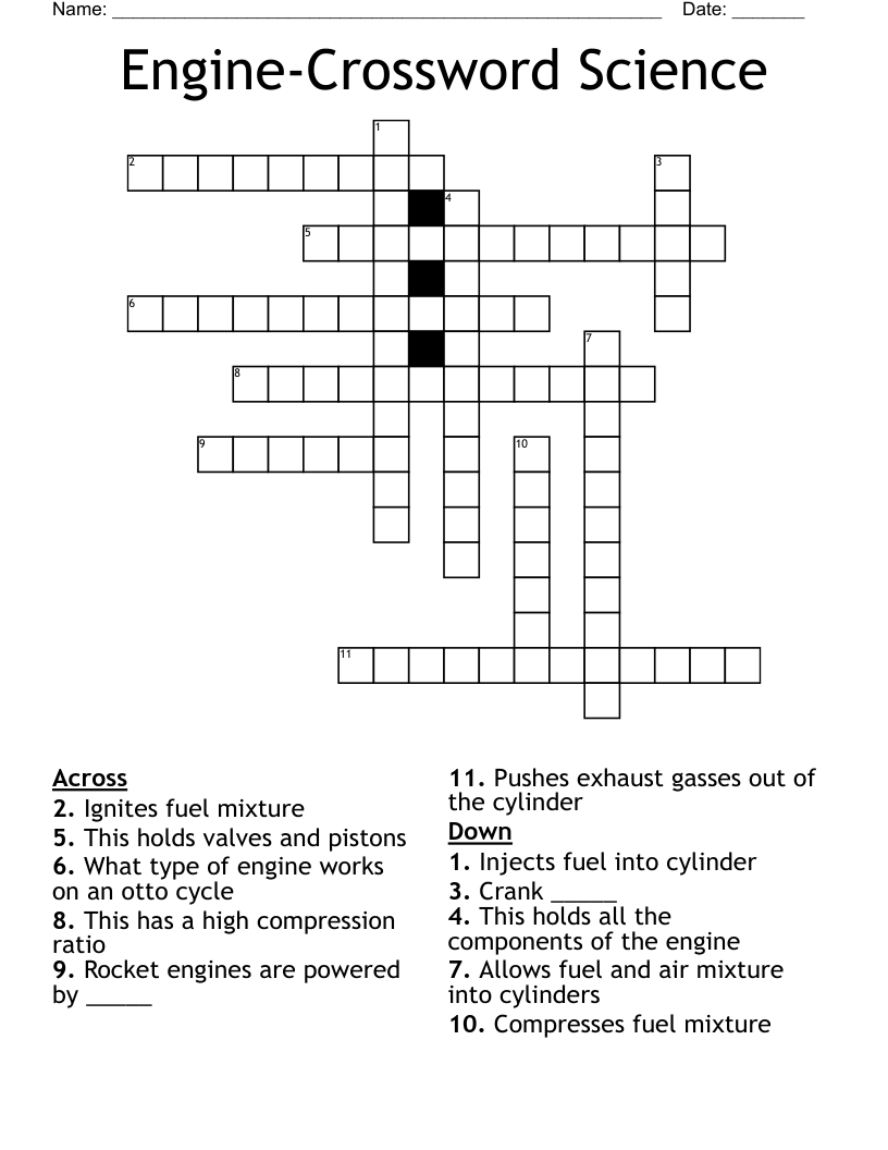 Engine-Crossword Science