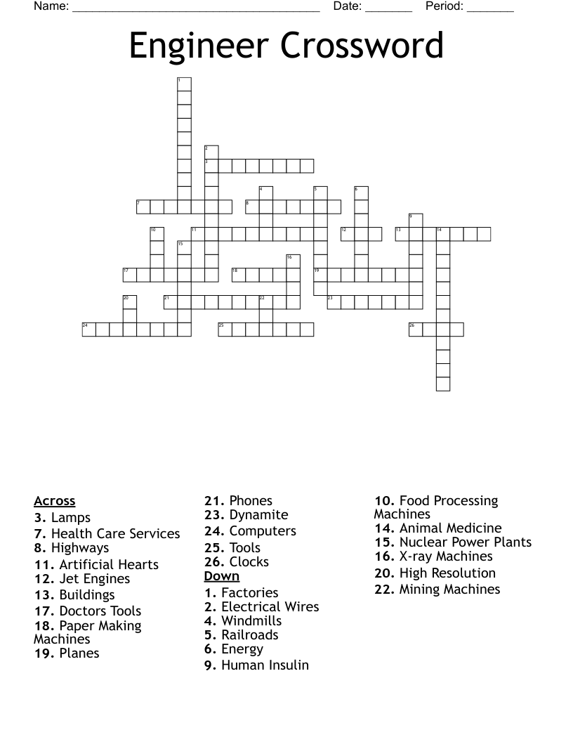 Engineer Crossword 