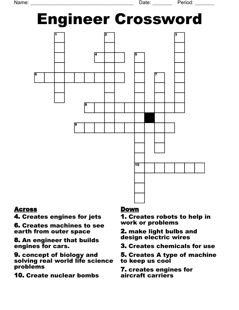 Engineer Crossword 