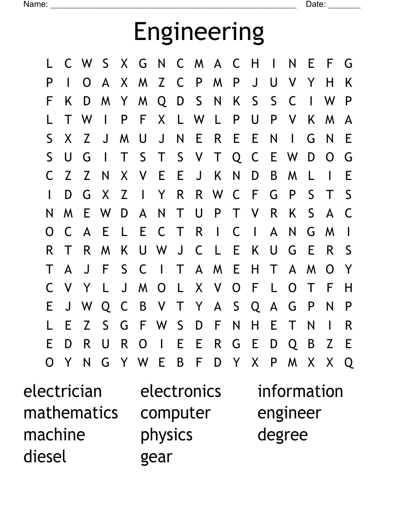 Engineering Word Search