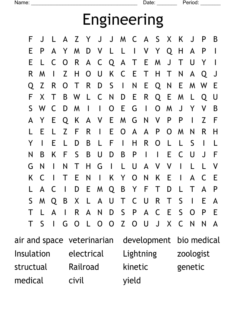 Engineering Word Search