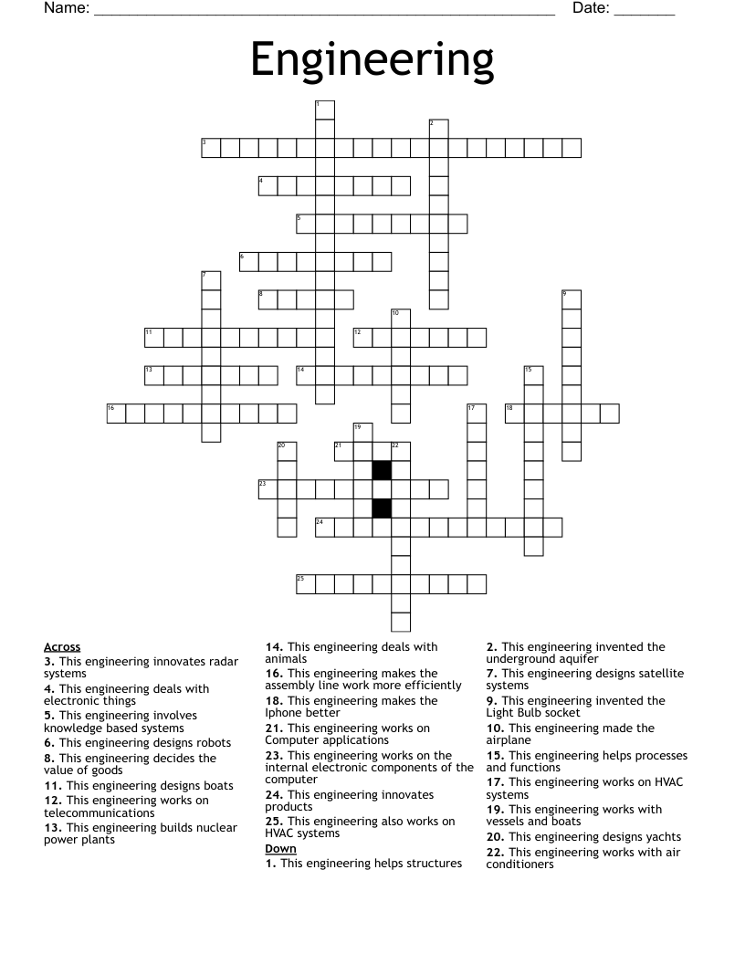 Engineering Crossword