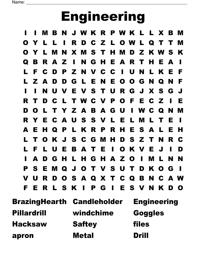 Engineering Word Search