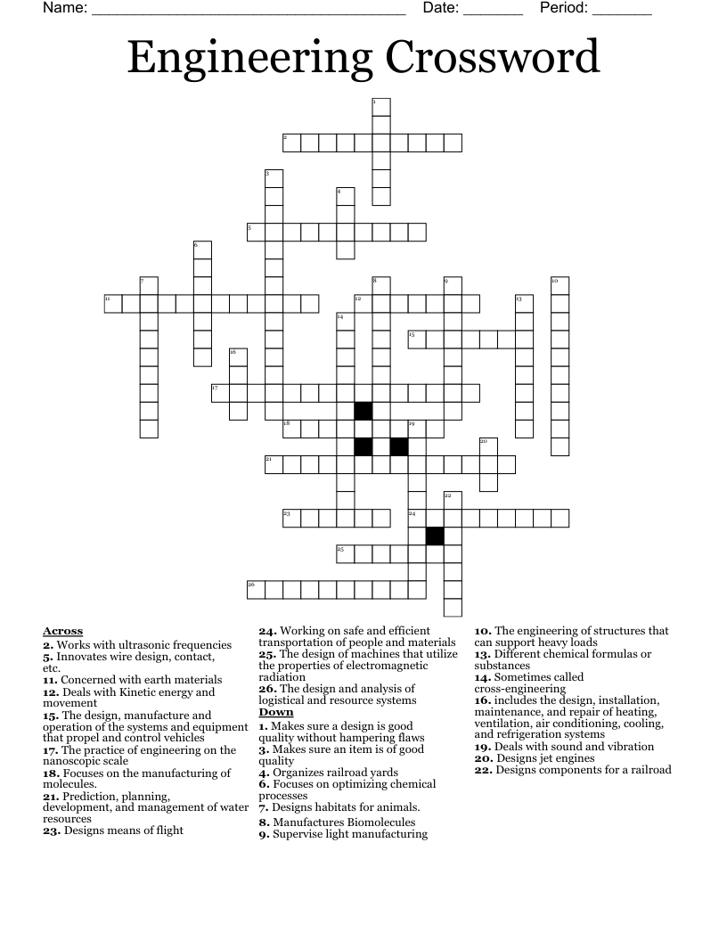 Engineering Crossword
