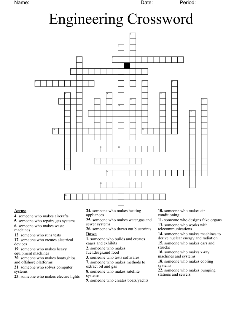 Engineering Crossword