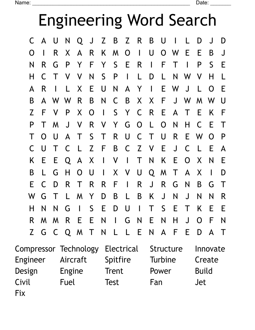 Engineering Word Search